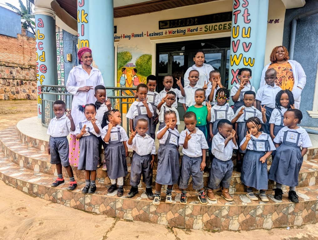 Students and teachers engaged in interactive learning at Light Stars Nursery & Primary School